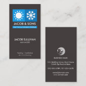 Carte De Visite Heating Ventilation Air Conditioning Cooling Busin (Devant / Derrière)