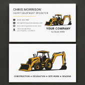 Carte De Visite Heavy Equipment Operator Professional