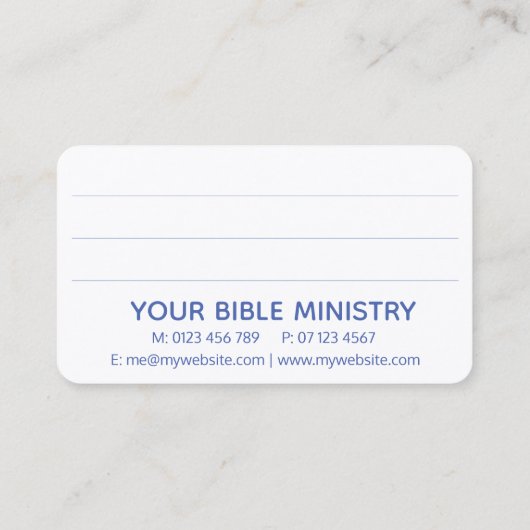 Carte De Visite Hébreu Aleph Tav Blue (Dos)