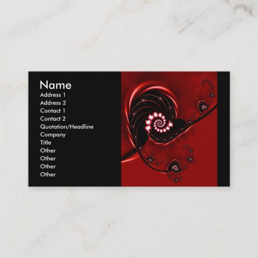 Carte De Visite Heirloom Cute Abstrait Nature Motif (Devant)