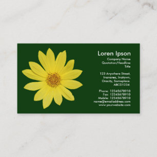 Carte De Visite Helianthus (Fleur du Soleil) - Vert foncé
