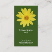 Carte De Visite Helianthus 'Reine du citron' Tournesol - Vert de l (Dos)