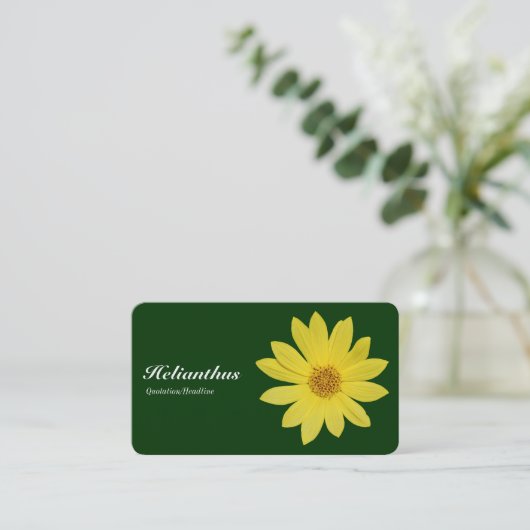 Carte De Visite Helianthus - Vert foncé (Debout devant)