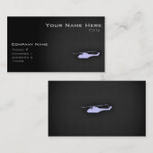 Carte De Visite Hélicoptère bleu lavande (Devant / Derrière)