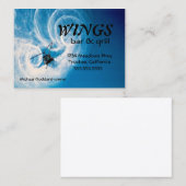 Carte De Visite Hélicoptère en Vol-Nuages (Devant / Derrière)