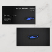 Carte De Visite Hélicoptère royal bleu (Devant / Derrière)