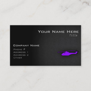Carte De Visite Hélicoptère violet
