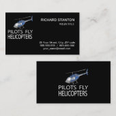 Carte De Visite Hélicoptères Pilot (Devant / Derrière)