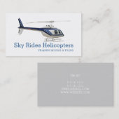 Carte De Visite Hélicoptères Tours de formation pilote École de pi (Devant / Derrière)