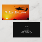 Carte De Visite Hélicoptères Tours de formation pilote École de pi (Devant / Derrière)
