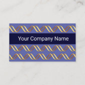 Carte De Visite HÉLIX BIOTECH Géométrique Flèche D'Or En Bleu (Dos)