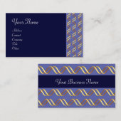 Carte De Visite HÉLIX BIOTECH Tourbillons D'Or En Bleu (Devant / Derrière)