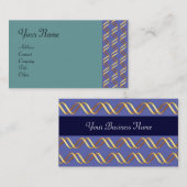 Carte De Visite HÉLIX BIOTECH Tourbillons D'Or En Bleu (Devant / Derrière)