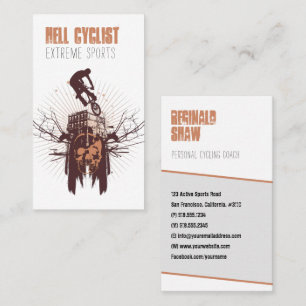 Carte De Visite Hell Cyclist Extreme Sports   Professionnel