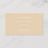 Carte De Visite Hello beige rustic dragonflies insect illustration (Dos)
