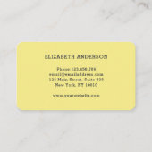 Carte De Visite Hello Jaune (Dos)