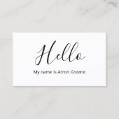 Carte De Visite HELLO QR Code Social Media Icons Networking Busi (Devant)