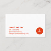 Carte De Visite Hello Retro Moderne Rouge et rose élégant tendance (Dos)