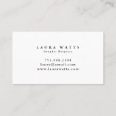 Carte De Visite Hello Simple Script Modern (Dos)