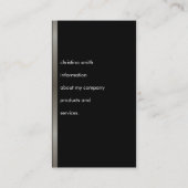 Carte De Visite Hello Simple Texte Faux Métallo Trim (Dos)