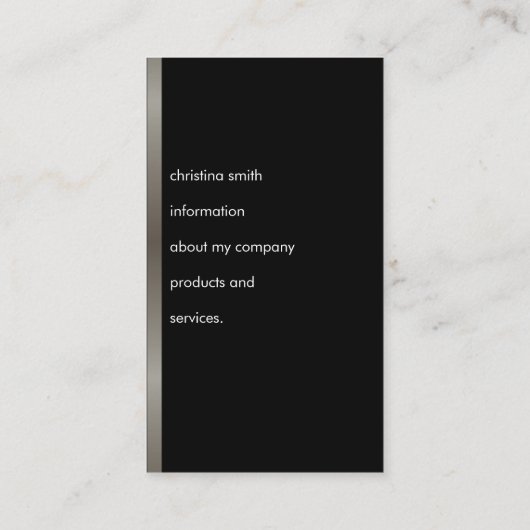 Carte De Visite Hello Simple Texte Faux Métallo Trim (Dos)