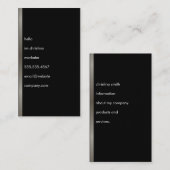 Carte De Visite Hello Simple Texte Faux Métallo Trim (Devant / Derrière)