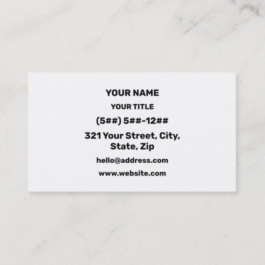 Carte De Visite Hello / Sua s'dei in Khmer / Cambodian Script (Dos)