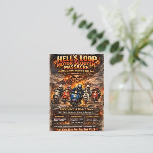 Carte De Visite Hell's Loop 2026 Event Poster (Debout devant)