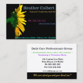 Carte De Visite Helper d'aide soignante pour tournesol (Devant / Derrière)