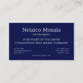 Carte De Visite Hémisphère Nord Trouver Polaris Star (Dos)