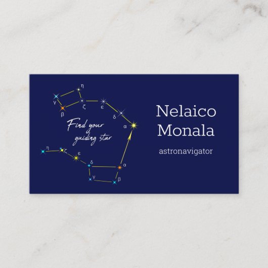 Carte De Visite Hémisphère Nord Trouver Polaris Star (Devant)