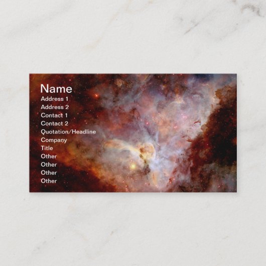 Carte De Visite Hémisphère Sud de Carina Nebula (Devant)