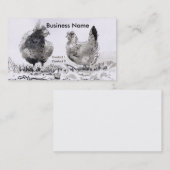 Carte De Visite Hen Dessin (Devant / Derrière)