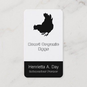 Carte De Visite Hen [poulet, fermier, oeufs biologiques]