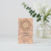Carte De Visite Henna Mandala Marble Joli Logo Blush (Debout devant)