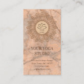 Carte De Visite Henna Mandala Marble Joli Logo Blush (Devant)
