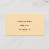 Carte De Visite Henna Massage Healing Arts Hands Business Card (Dos)