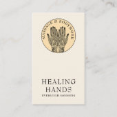 Carte De Visite Henna Massage Healing Arts Hands Business Card (Devant)