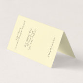 Carte De Visite Henna Mehndi Massage des mains (Dos)