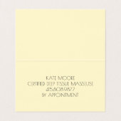 Carte De Visite Henna Mehndi Massage des mains (Intérieur déplié)