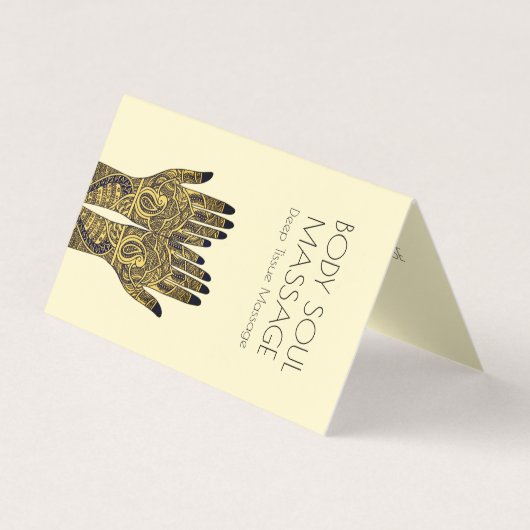 Carte De Visite Henna Mehndi Massage des mains (Devant)