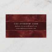 Carte De Visite Henné Romance | Red Satiny Grunge Damask (Dos)