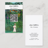 Carte De Visite Henri Rousseau - Femme en Forêt Exotique - Code QR (Devant / Derrière)