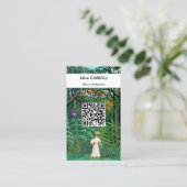 Carte De Visite Henri Rousseau - Femme en Forêt Exotique - Code QR (Debout devant)
