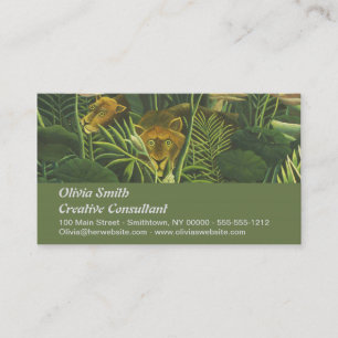 Carte De Visite Henri Rousseau Impression de la Jungle Tropicale L