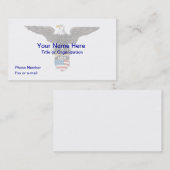 Carte de visite héraldique d'aigle à tête blanche (Devant / Derrière)