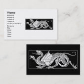 Carte de visite héraldique Dragon (Devant / Derrière)