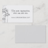 Carte De Visite Herbal Rhapsody Information Mariage (Devant / Derrière)
