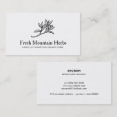 Carte De Visite Herbalist Herb (Devant / Derrière)