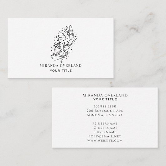 Carte De Visite Herbaliste (Devant / Derrière)